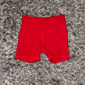 DSG red workout shorts